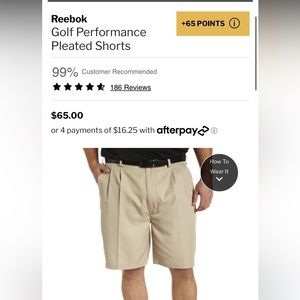 Reebok Golf shorts men’s size 48